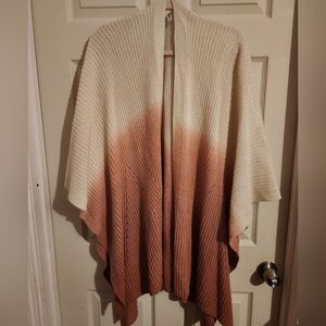 Torrid Ruana cream ombre to dark rose